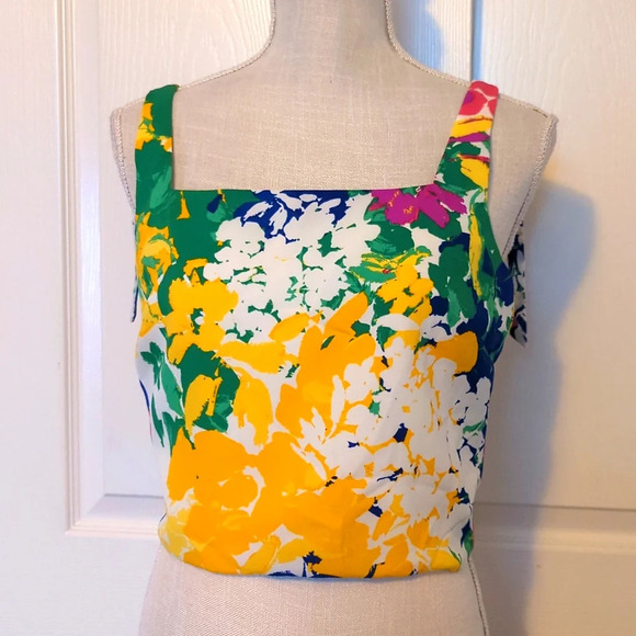 Sugarlips Gypsum Floral Print Rica Tie Strap Top - Picture 6 of 9